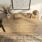 Rattan Dresser with Six Drawers and Modular Placement